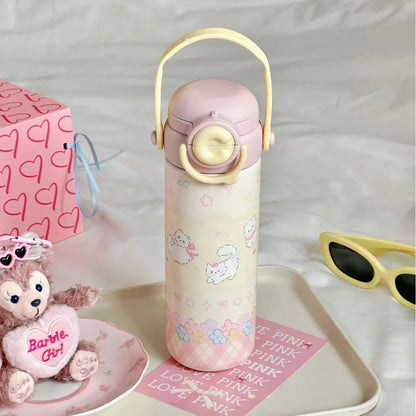 Bouncing Thermos Bottle 316 Food Grade Student Water Cup Portable New Product for Girls Anti Drop Cup As A Souvenir