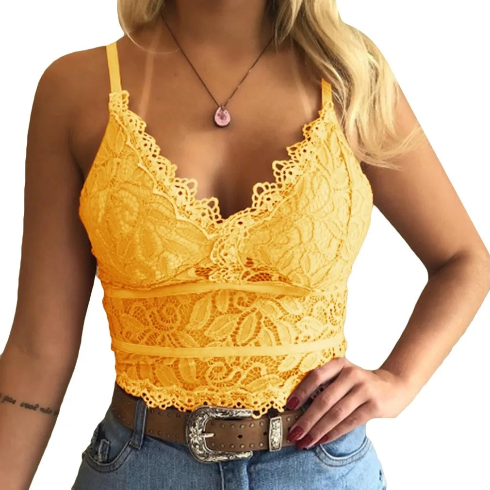 European American women vests women's clothing sexy perspective Lace suspenders Fashion outerwear underwear tank top vest