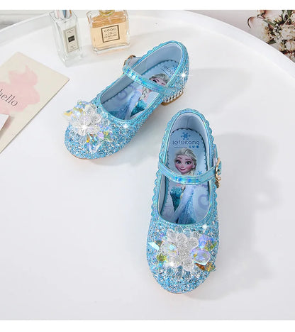 Children's Shoes Ice And Snow Romance Princess Elsa Shoes Girl's Fashion Sandals Crystal Princess Shoes
