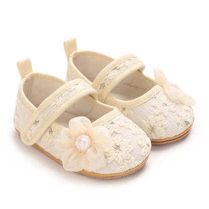 Spring and Summer Baby Soft Soled Comfortable Cloth Shoes 0-12 Months Baby Princess Shoes Anti Slip Walking Shoes