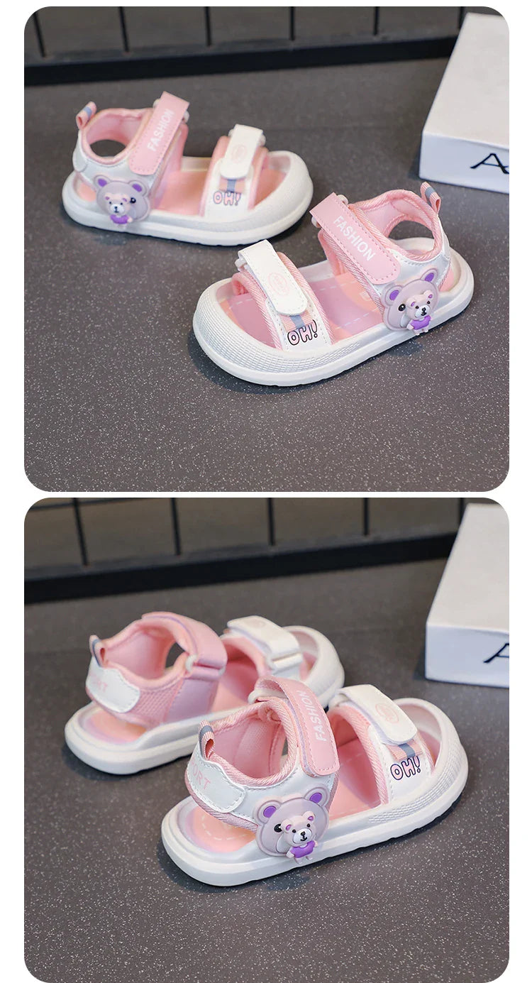 Toddler Sandals For Baby  Boys Girls Sandals Soft-soled Cartoon First Step Footwear For Infant Kids Trend Fashion