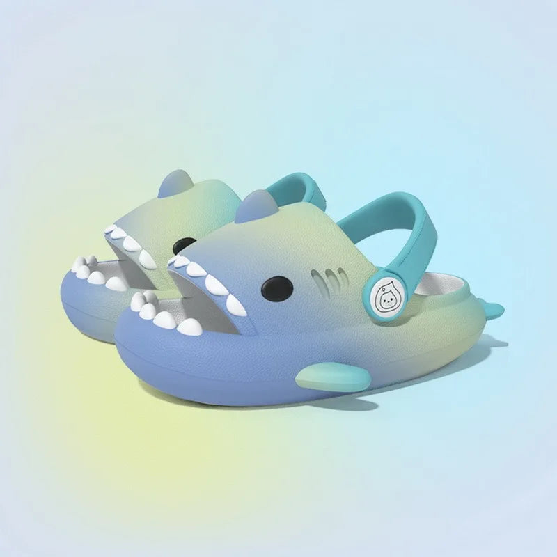 Gacimy Summer Cartoon Sandals For Children Fashion Shark Outdoor Boys And Girls Slippers Waterproof Non-slip Beach Baby Shoes