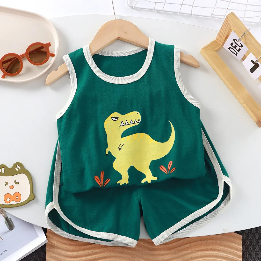 Summer baby boy clothes outfits sets vest T-shirt top+shorts sports suit for toddler infant boys clothing baby wear sets coats