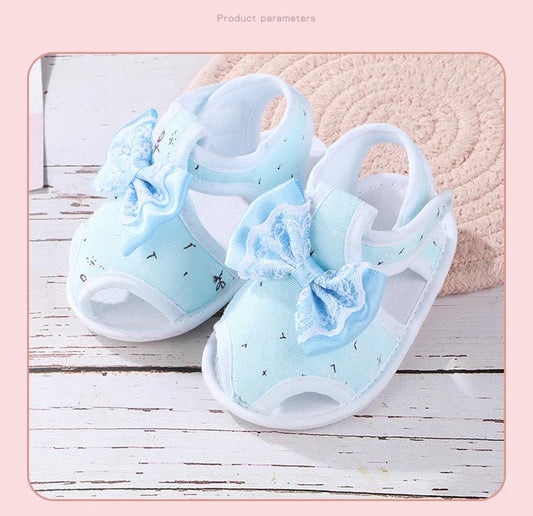 Newborn Infant Baby Girl Princess Bowknot Sandal Sneakers Toddler Soft Crib Walkers Casual Shoes