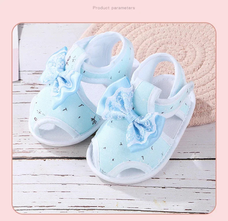 Newborn Infant Baby Girl Princess Bowknot Sandal Sneakers Toddler Soft Crib Walkers Casual Shoes