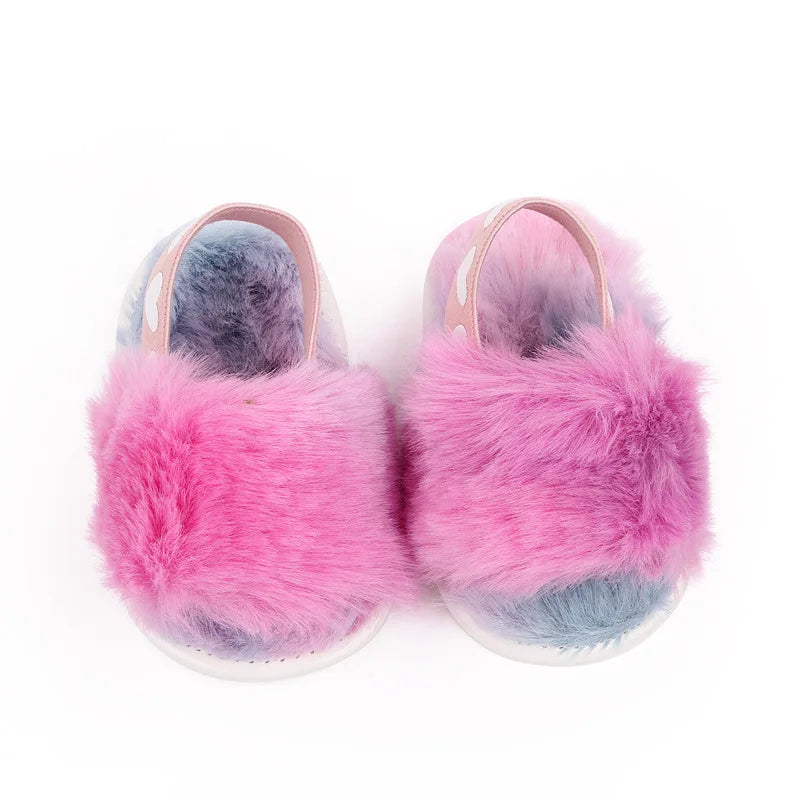 Fashion Faux Fur Baby Shoes For Newborn Spring Winter Cute Infant Toddler Baby Boys Girls Shoes