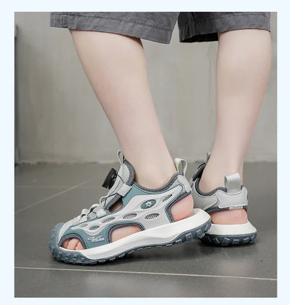 Kids Summer Shoes Girls Outdoor Protecting Toes Beach Sandal Water Shoes Casual Pink Non-slip Children Shoes Breathable Boys