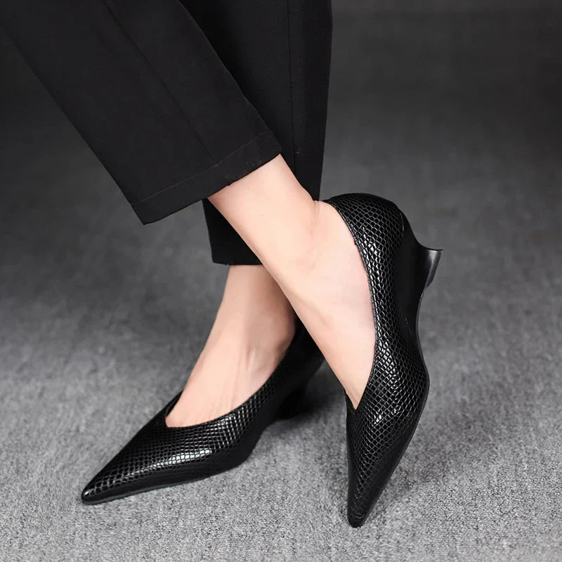 Fashionable New Pointed Anti Slip Casual Work Shoes for Spring/autumn Comfortable/elegant Temperament Plus Size Women's Shoes