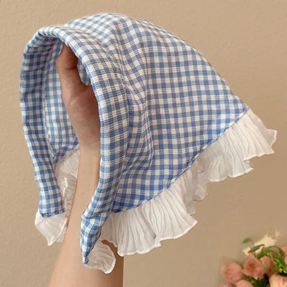 Lace Triangular Hair Scarf Headband Square Headscarf Hairband Turban Bandage Bandana Headband Women Headwarp Hair Accessories