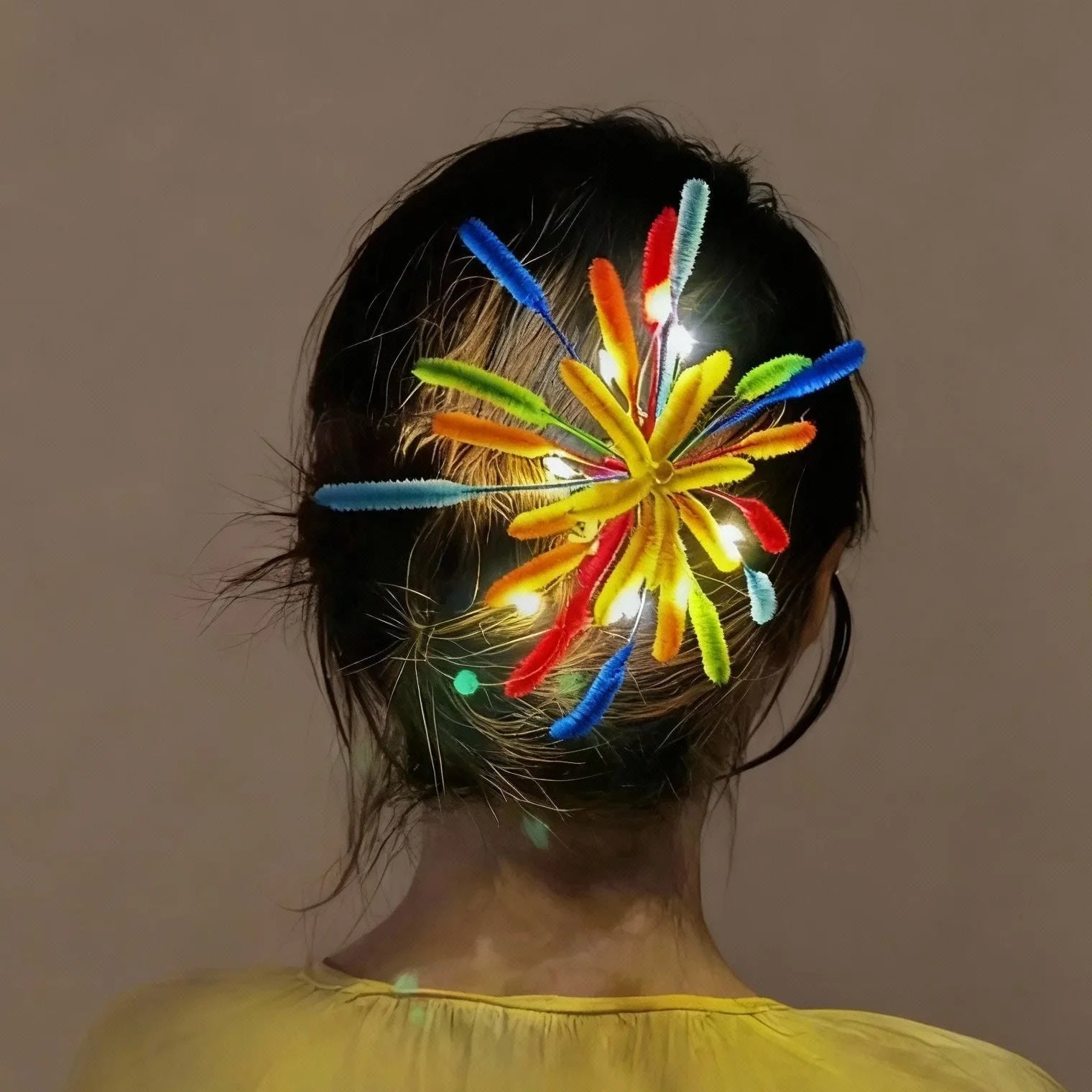 Twist Bar Fire Works Hair Clip Women Fashion Spring Festival Eve Atmosphere Photography Props New Year Hairpin Hair Accessory