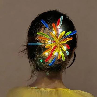 Twist Bar Fire Works Hair Clip Women Fashion Spring Festival Eve Atmosphere Photography Props New Year Hairpin Hair Accessory