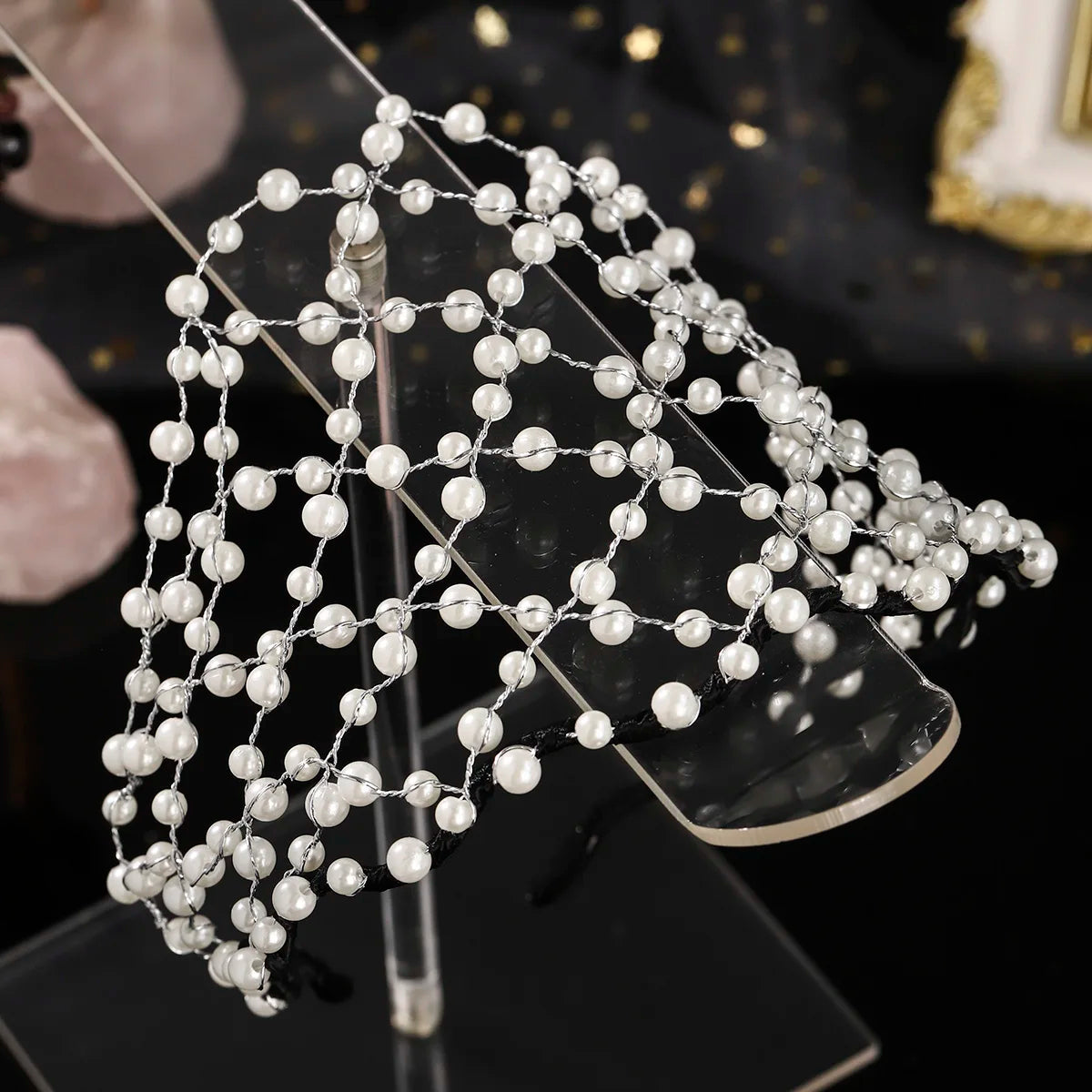 Elegant Handmade Weaving Tiara Hair Accessories Banquet Headpieces Exquisite Bridesmaid Gifts