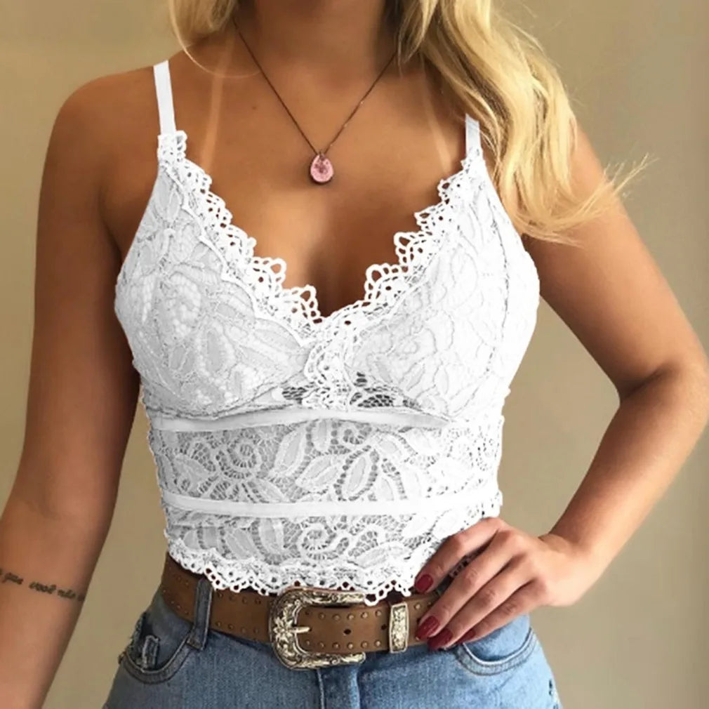 European American women vests women's clothing sexy perspective Lace suspenders Fashion outerwear underwear tank top vest