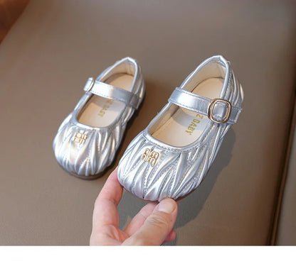 New Style Small Girls' Fashion Versatile Medium and Large Children's Soft Bottom Princess Shoes