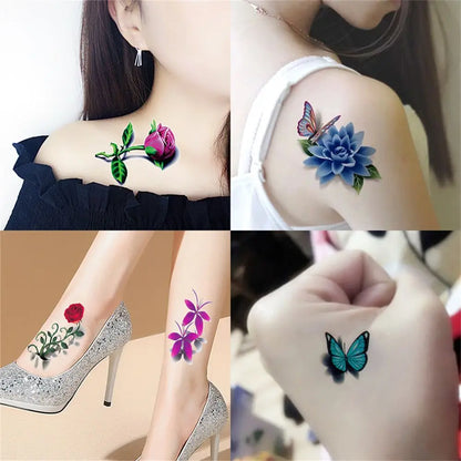 Fashion Butterfly Women Tattoos Body Art Stickers Waterproof Tattoo Stickers Temporary