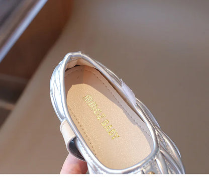 New Style Small Girls' Fashion Versatile Medium and Large Children's Soft Bottom Princess Shoes