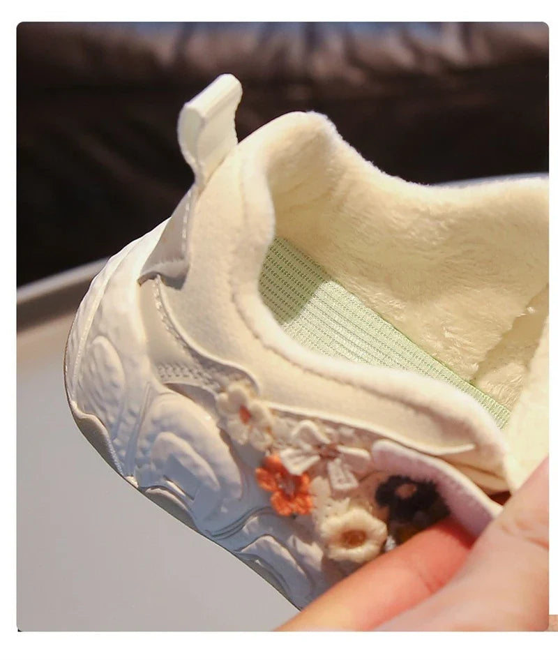 Sneakers, Winter Plush Lined Chunky Shoes, Soft Sole Platform Running Shoes for All Match Outfits