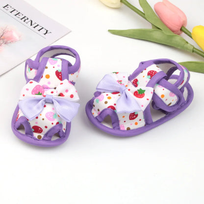 Newborn Infant Baby Girl Princess Bowknot Sandal Sneakers Toddler Soft Crib Walkers Casual Shoes