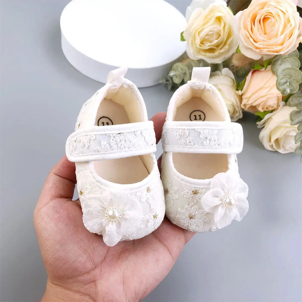 Spring and Summer Baby Soft Soled Comfortable Cloth Shoes 0-12 Months Baby Princess Shoes Anti Slip Walking Shoes