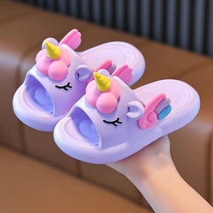 Children'S Slippers Cute Cartoon Baby Indoor Non Slip Thick Bottom Parent Child Slippers Kid Slippers