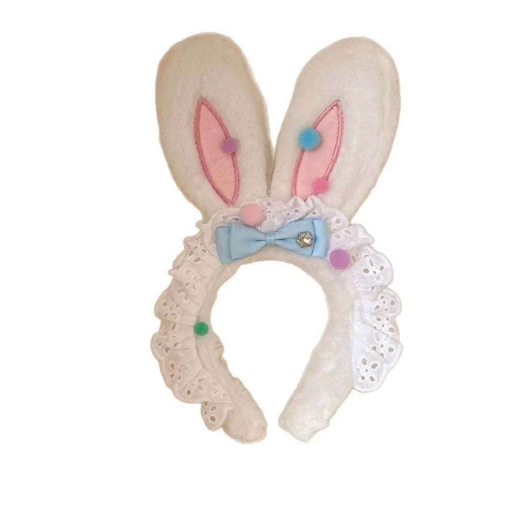 Easter Headband Cartoon-Inspired Party Props Hairband Lolita Cosplay Headwear Playful Rabbit Ear Headband For Themed Parties