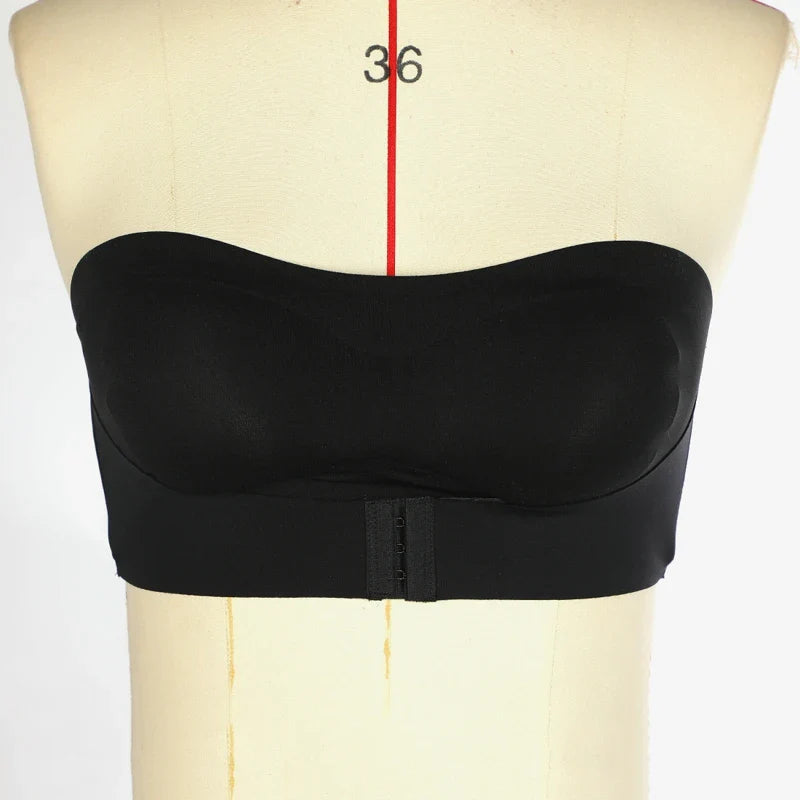 Invisible Strapless Bra For Women Wireless Push Up Non Slip Wedding Brassiere Big Breasts Underwear Sexy Lingerie S-Xl Plus Size