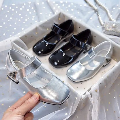 Designer Luxury Children's Elegant Party Leather Shoes Pageant Girls High Heels Wedding Bridesmaids Gala Formal Occasion Shoe