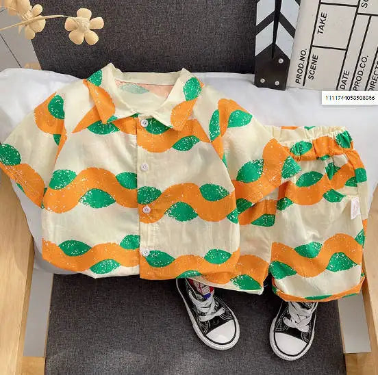 Summer Fashion Baby Boy Clothes Sets T-shirt  Toddler Casual Clothing Suits Children Kids Boys Outfits Suit