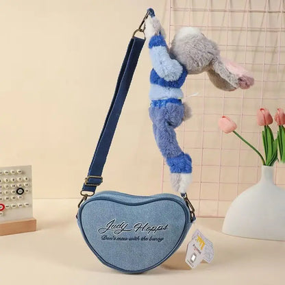 Judith Nick Disney Hot Selling Shoulder Bag Plush Cute Cartoon Personalized Fashion Crazy Zootopia Doll Shoulder Bag Couple Gift