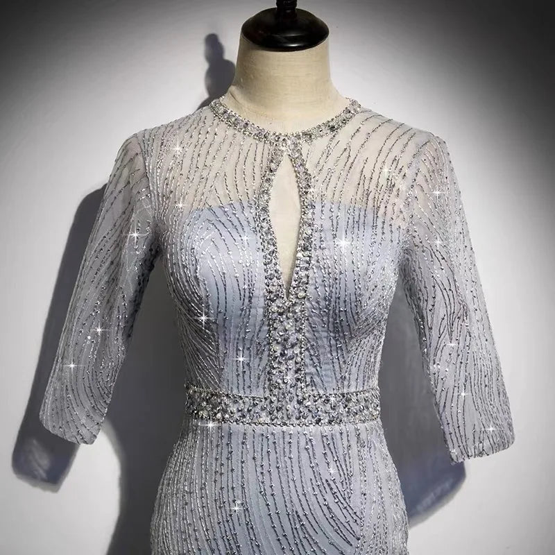 New Elegant Evening Wedding Party Formal Dress Festa Mermaid Ball Gown For Hosts At Banquets And Annual Meetings Gala Gowns