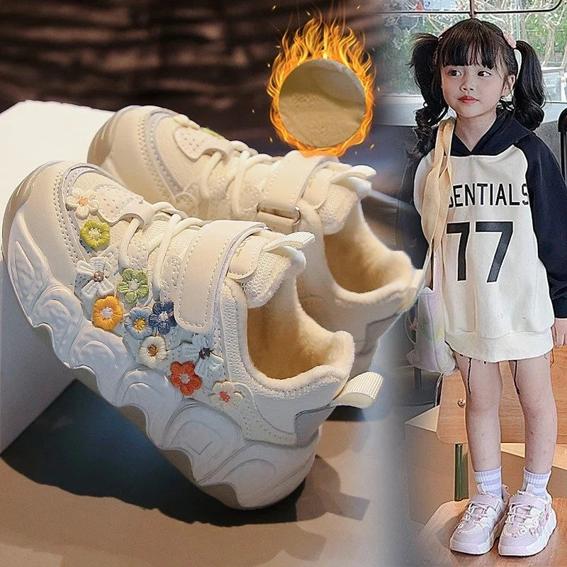 Sneakers, Winter Plush Lined Chunky Shoes, Soft Sole Platform Running Shoes for All Match Outfits