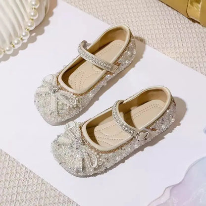 Girl's Soft Sole Princess Crystal Shoes