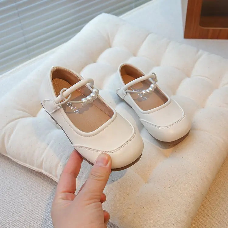 New Kids Leather Shoes Soft Soled Anti Slip Girls Casual Simple Mary Jane Shoe