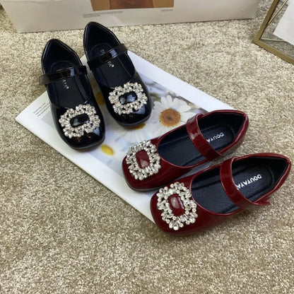 PU Children Leather Shoes Soft Soled Lightweight Shoes Mary Jane Shoe Slip-on Style Girl Princess Shoe Spring Season