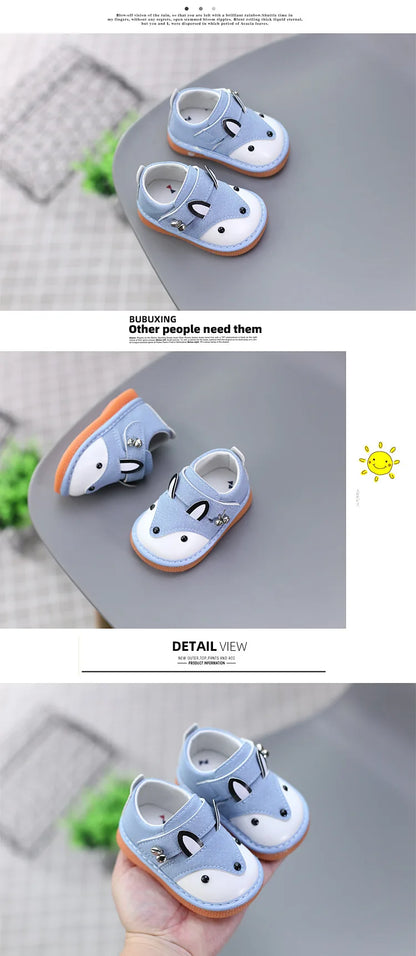 Kawaii Casual Shoe Childrens Shoes Squeaky Baby Shoes Soft Sole Infant Walking Shoes for Boys Girls 1 2 3 Years Old Breathable