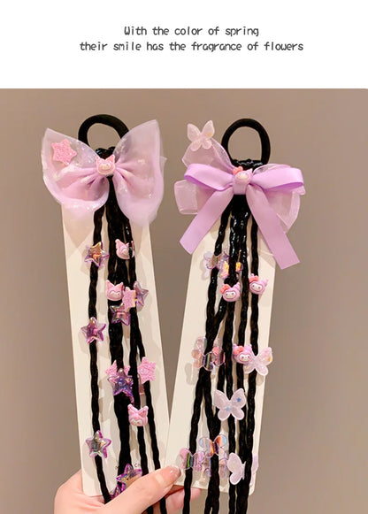 Children's baby cute braid hair tie high ponytail headband hair accessory kawaii gift new style