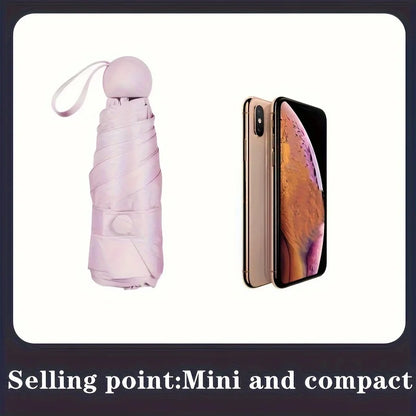 Lightweight Mini Umbrella,Windproof Compact Travel Umbrella ,Durable Design,Portable for Commuting,Office,Daily Use