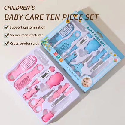 Newborn Grooming Set (Nail Clippers/Brush/Thermometer) for Infant