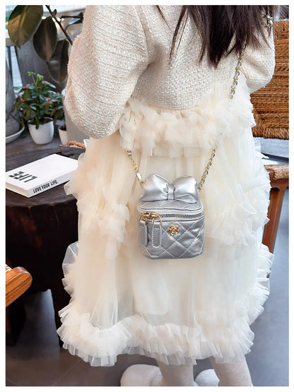 Children Bag New Girl Crossbody Bags Fashion Chain Bags Bow Shoulder Bags Versatile Girl Bag Sweet Princess Bag mochila infantil