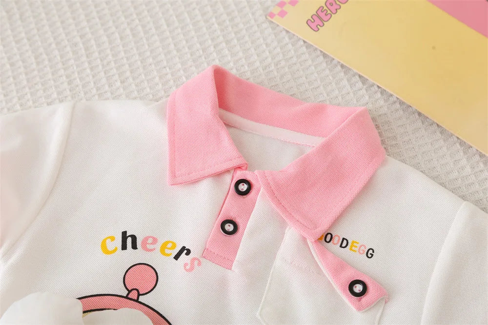 Summer Clothes for Children Baby Girls Cartoon T-Shirt And Shorts 2pcs Set Kids Infant Toddler Fashion Tracksuit