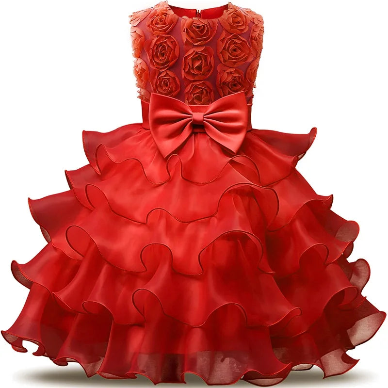 Flower Girl Dress For Wedding Baby Girl  Birthday Outfits Children's Girls First Communion Dresses Girl Kids Party Wear