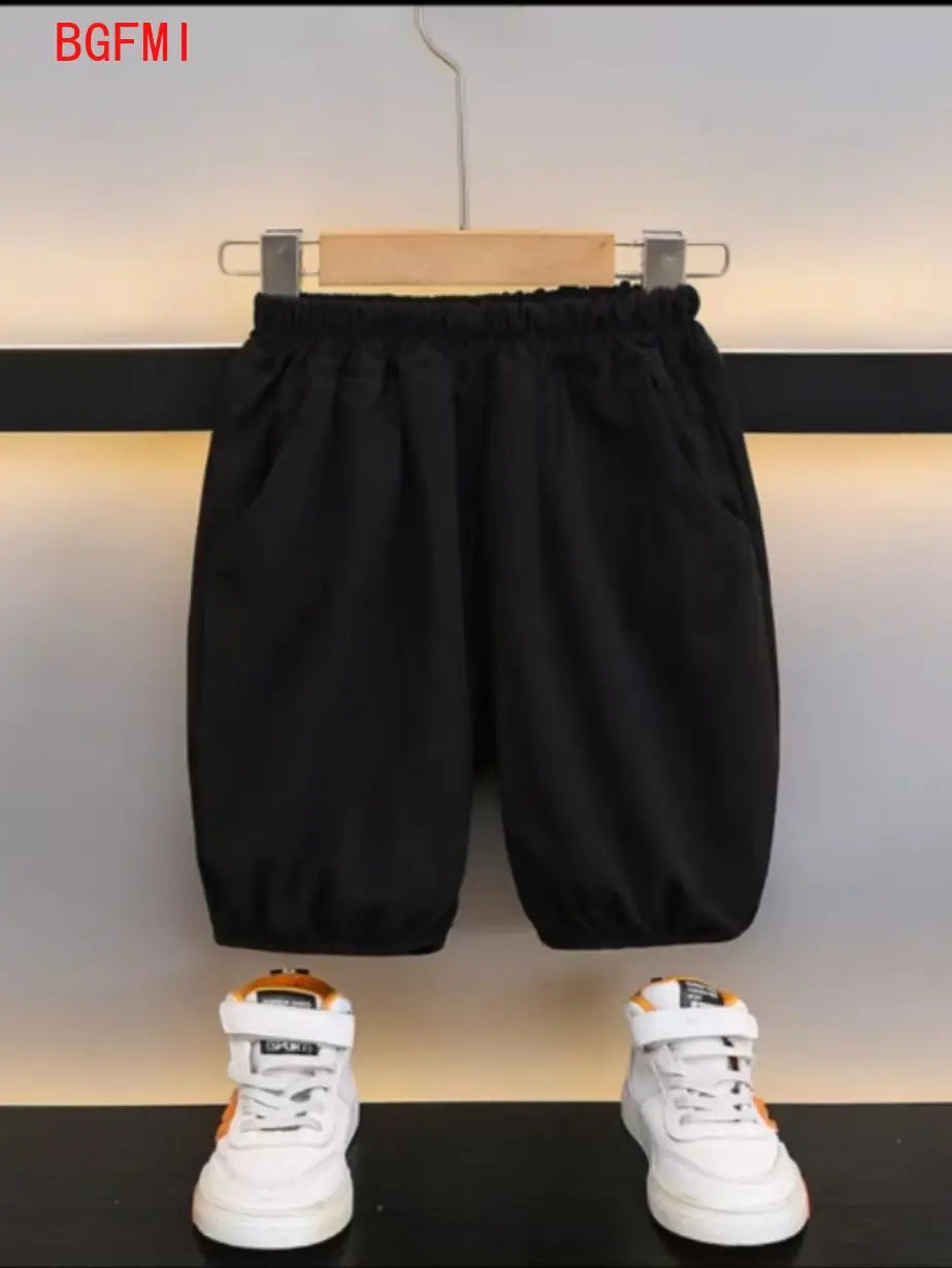Chidren Clothing Set Casual Boys Summer Chinese Style Short Sleeve Shirt Shorts 2 PCs Set Kids Chinese Traditional Clothing