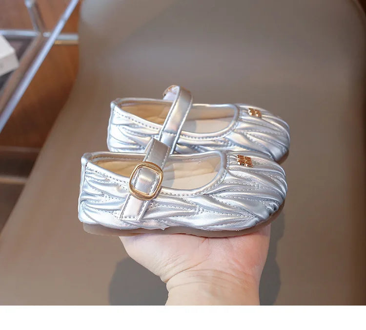 New Style Small Girls' Fashion Versatile Medium and Large Children's Soft Bottom Princess Shoes