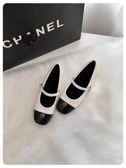 Spring and Autumn temperament commuting shallow mouth single shoe square toe Mary Zhen single shoe women