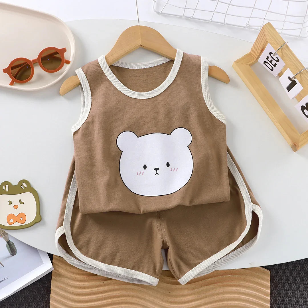 Summer baby boy clothes outfits sets vest T-shirt top+shorts sports suit for toddler infant boys clothing baby wear sets coats