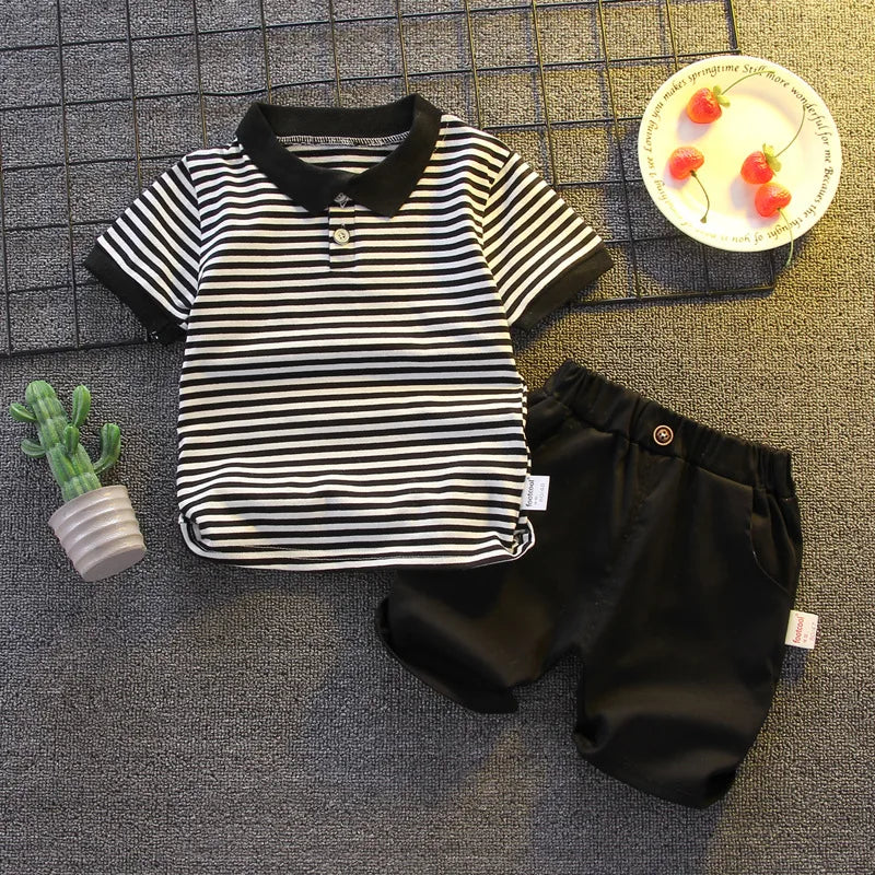Summer Fashion Baby Boy Clothes Sets T-shirt  Toddler Casual Clothing Suits Children Kids Boys Outfits Suit