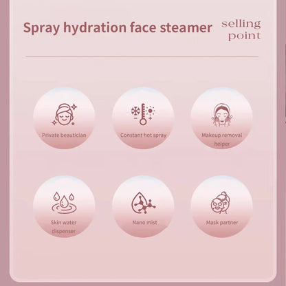 Facial Steamer Nano Ionic Face Hydrating Steam Sprayer Warm Mist Steamer or Home Sauna SPA Humidifier Machine Deep Hydration
