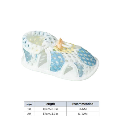 Baby Summer Sandals Soft Soled Cotton Fabric Newborn First Walkers Hollow Breathable Infant Non Slip Shoes Kids Footwear
