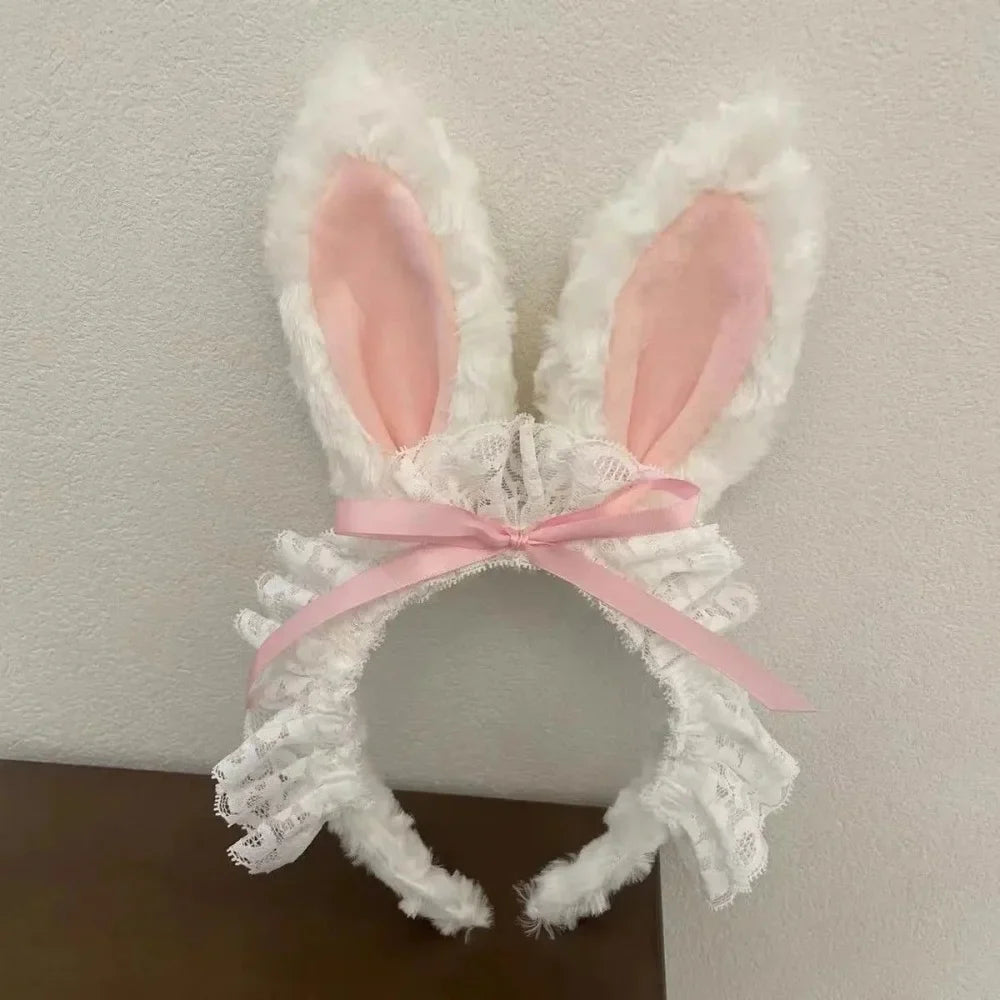 Easter Headband Cartoon-Inspired Party Props Hairband Lolita Cosplay Headwear Playful Rabbit Ear Headband For Themed Parties