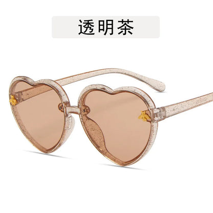 Children Sunglasses Heart-Shape Baby Gradient Sun Shade Cartoon Summer Girls Sunglasses Travel Beach Lovely Sunglasses